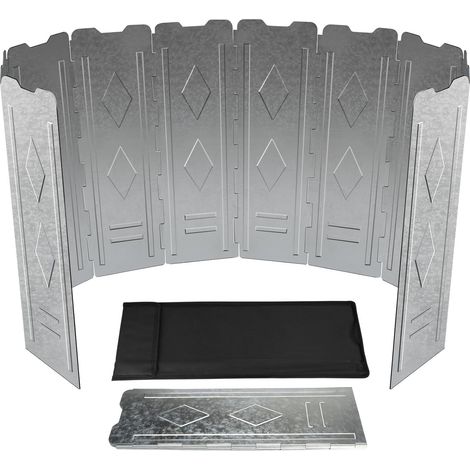 Pare-vent pliable extra large de 150 cm, à 10 couches, pour réchauds de camping (1/5)