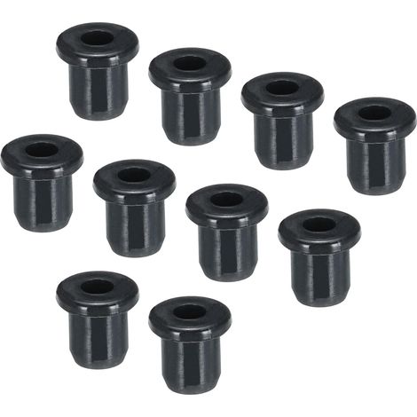30Pcs Passe Fil Caoutchouc Œillet de Type T Diamètre d'Installation 7mm (9x4x9mm) Passe-Câble Bouchons d'Étanchéité Flexibles pour Trou de Câbles, Noir (1/5)