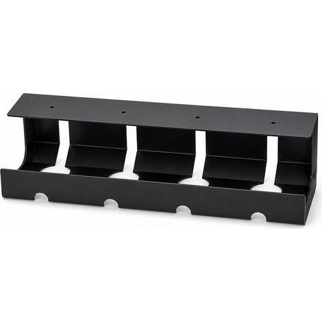 Goulotte de Câbles Métal sous Bureau pour Télétravail Noire (1/4)