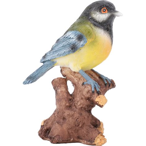 Statue d'oiseau de jardin, sculpture, décoration, figurine animale pour intérieur, extérieur, cour, porche, patio, étagère de maison, décoration sur les branches (1/5)