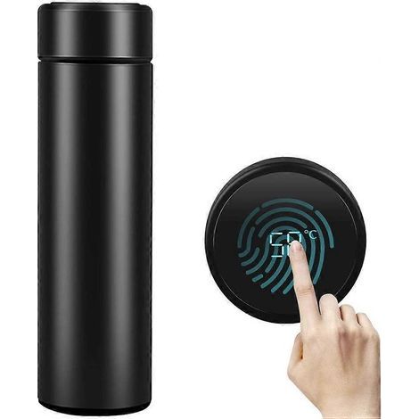 Bouteille isotherme, bouteille d'eau de 500 ml, tasse isotherme, bouteilles isothermes avec écran tactile LED pour l'affichage de la température, bouteille d'eau intelligente 304 stai (1/5)