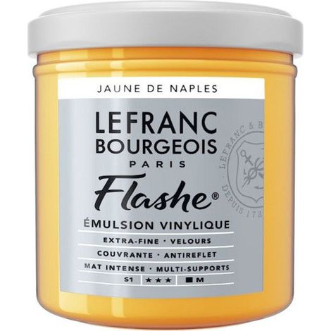Peinture vinylique - Flashe - Jaune Naples - 191 - Lefranc Bourgeois - 125ml
