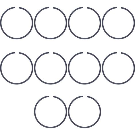10 pièces / lot 38 mm x 1,5 mm Jeu de segments de piston pour Husqvarna 36 41 136 136LE 137 137E 141 141LE 142 E Pièces de tronçonneuse (1/5)