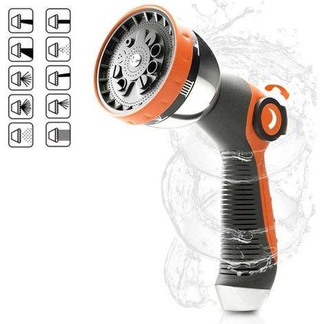 Pistolet d‘arrosage Pistolet, Pulvérisateur de Jardin, Pistolet Arrosoir à Haute Pression avec 10 Modes d'Arrosage, pour lavage de Voiture, Irrigation de Jardin et des Plantes (1/4)