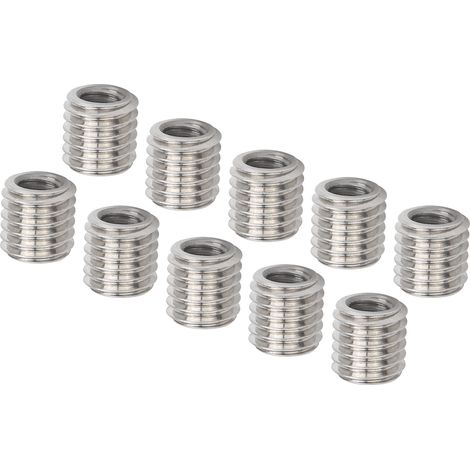 Lot de 10 inserts filetés mâles et femelles, écrous réducteurs en acier inoxydable, outil de réparation (1/5)