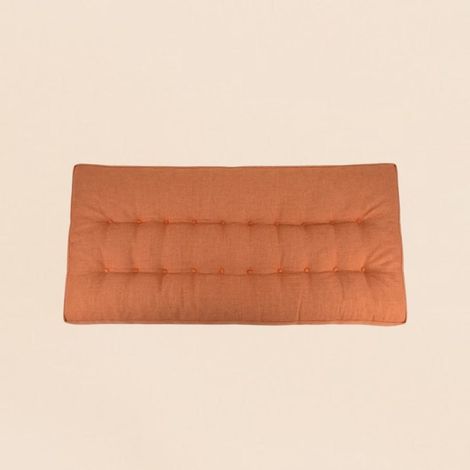 Matelas effet lin déperlant & anti-uv uni terracotta 60x120cm