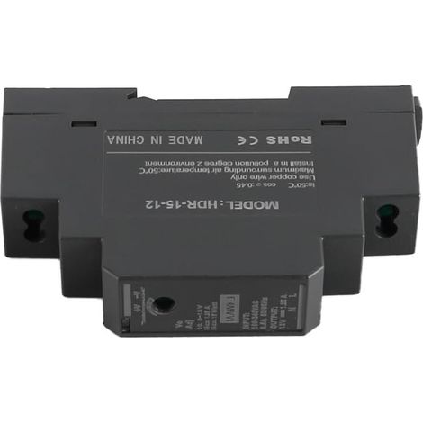 Alimentation à découpage transformateur sur Rail DIN HDR-15-12 DC 12 V 1,25 A 15 W pour Rail DIN pour équipement d'automatisation Industrielle (1/5)