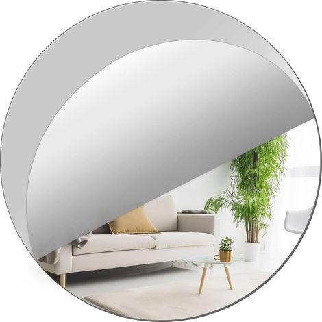 Specchio da parete adesivo 20 cm specchio rotondo adesivo da parete specchio acrilico adesivo flessibile porta armadio fai da te senza cornice decorazione da parete per bagno soggiorno camera da letto