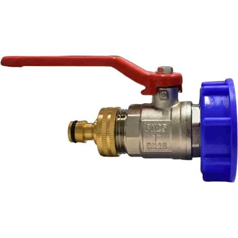 1" IG IBC Contenitore S60 + Valvola a sfera + Raccordo rapido (1/4)
