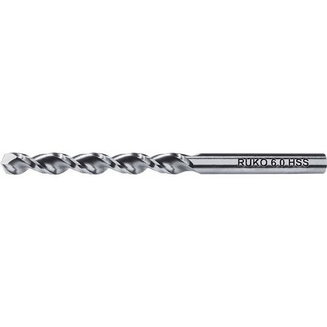Punta elicoidale DIN 338 TL 3000 D.5mm HSS profilo chiuso gambo cilindrico RUKO (Per 10)