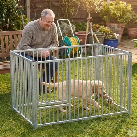 Panneau pour parc à chiot 1m avec porte 3/4 - Hauteur 95cm (1/3)