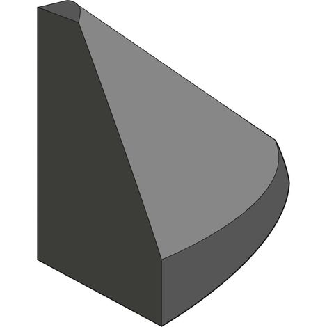 GAMMA Elastikbordstein Endelement hoch 150 mm schwarz mit Befestigungsdübel (1/4)