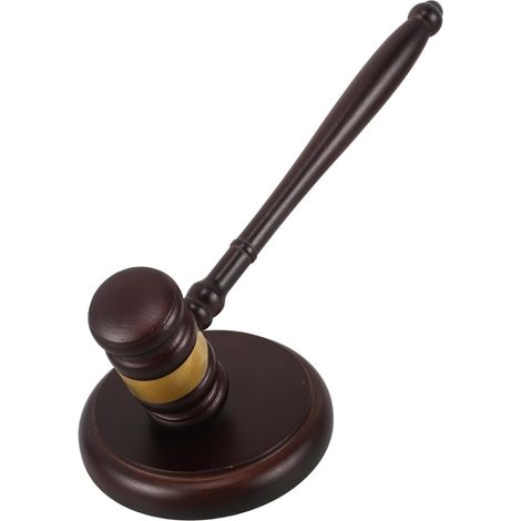 Marteau De Juge Bois Et Bloc Sonore Maillet pour Enchères Et Affaires Juridiques Jouet pour Juges Et (1/5)
