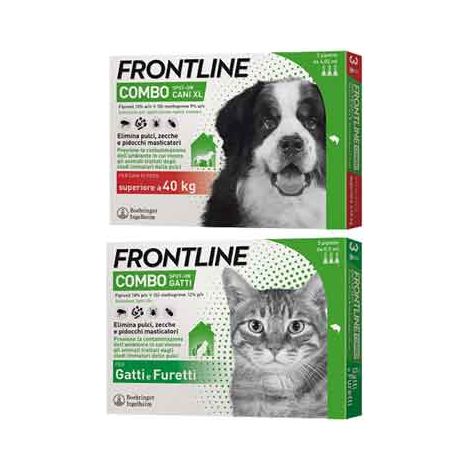 ANTIPARASSITARIO 'COMBO' FRONTLINE cani 2/10 kg - 3 pipette - FRONTLINE