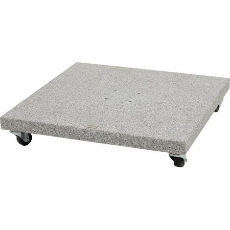 Schirmständer Granit Ennio Base 120 kg light grey mit Rollen (1/3)