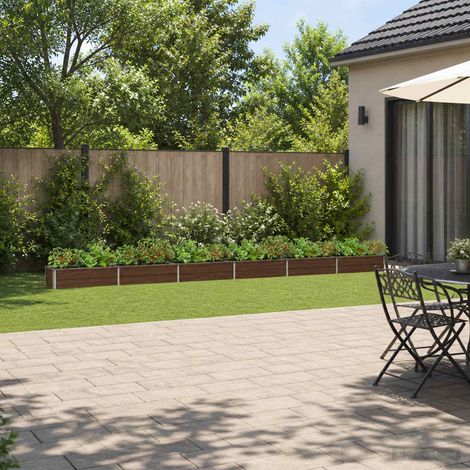 vidaXL Cama de Jardín Elevada Negro 480 x 40 x 24 cm (1/5)