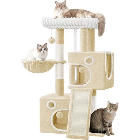 Arbre a Chat,Arbre à Chat de 98 cm,avec Grande Plateforme Souple (1/5)