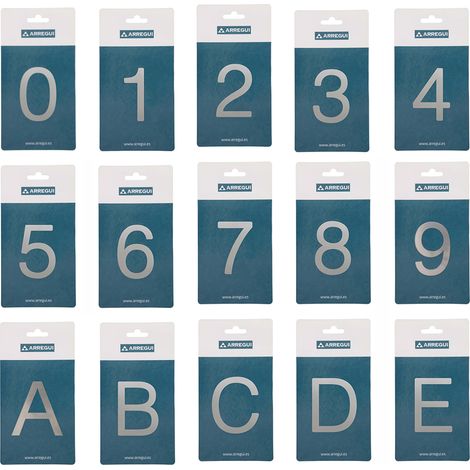 Numeri Civici Lettere Esterno in Rilievo Targhette Acciaio Inox Moderno Adesivi - Numero: B