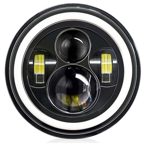 QORVA
-pièces 7 pouces voiture moto phare LED avec DRL/clignotant/feux de croisement/feux de route 7 ''phare rond 6000K 140W IP67 étanche,de