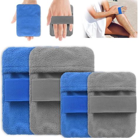 4x Kit anti-sable pour la plage - Kit anti-sable - Accessoire pratique pour enlever le sable - Gant doux pour essuyer le sable - Sac anti-sable sans talc pour adultes et enfants - Idéal pour la plage (1/5)