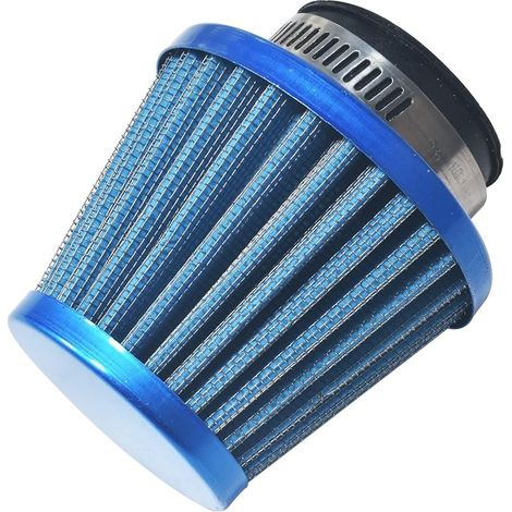 Filtre à air bleu universel 38 mm 3,8 cm pour GY6 50 cc QMB139 pour Taotao pour Sunl pour BMS pour lance pour cyclomoteur Wildfire scooter pour Predator 212 cc GX200 196 cc Moteur Mini Bike Go Kart