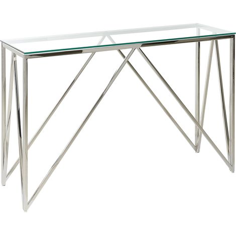 Console Table WESO Tempered Glass Silver (1/5)