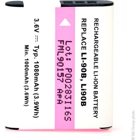NX - Batterie  photo - caméra 3.6V 950mAh - LI-90BLI-92B (1/4)
