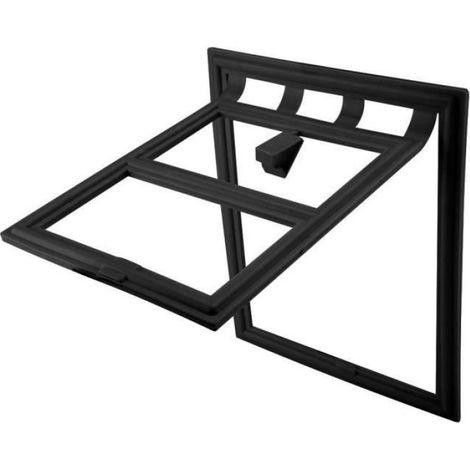 Chatière - - Modèle Noir - Serrure Verrouillable - Dimensions 29x24cm - Pour Grand Animal (1/4)