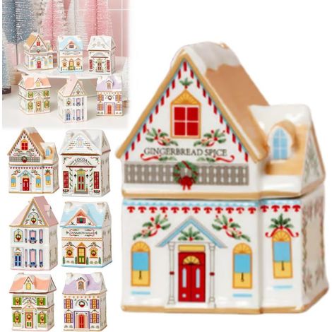 Ensemble Maison d'épices de village créatif - Maison d'épices de village pour les fêtes de Noël - E --