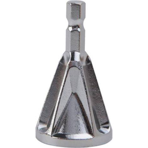 Tige hexagonale en acier inoxydable ébavurage outil de chanfrein externe foret haute vitesse enlever les bavures outil de chanfreinage hexagonal ébavurage-argent