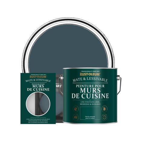 Peinture pour Murs de Cuisine, Finition Mate - Bleu du Soir (1/2)