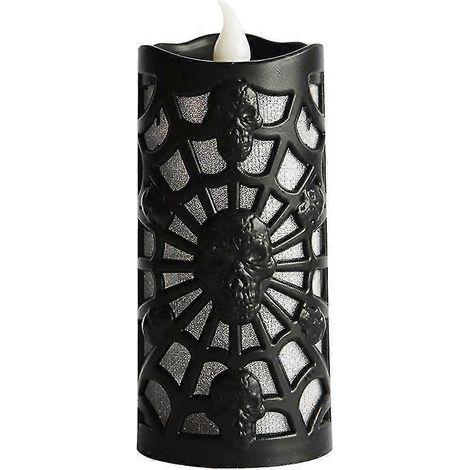 Accessoires de décoration d'Halloween : Crâne lumineux LED à dégradé coloré, effet horreur. (1/2)