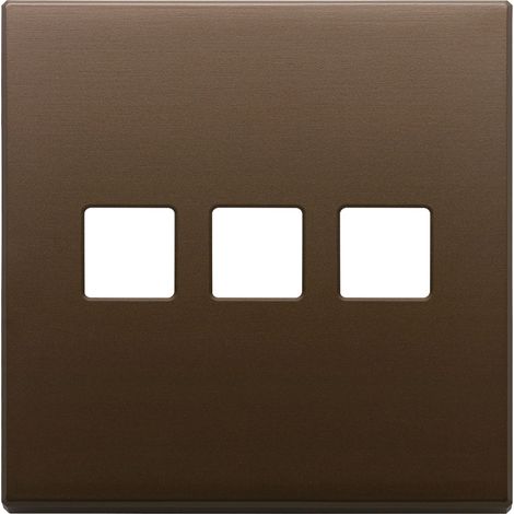 VIMAR - 22685.3.12 Plaque 3Mx3 BS Bronze foncé brossé mat