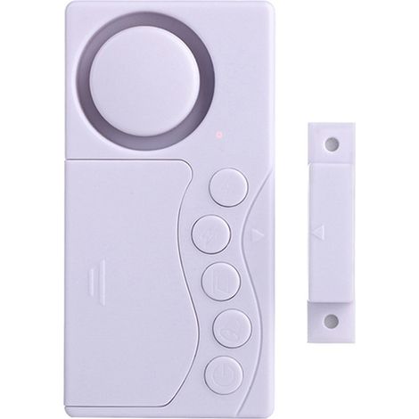 Alarme d'ouverture de porte magnétique isolée, alarme de réfrigérateur laissé ouvert, alarme de porte et fenêtre retardée, sonnette de rappel, alarme antivol, maison blanche 8.84.83.8cm, 2 pièce (1/5)
