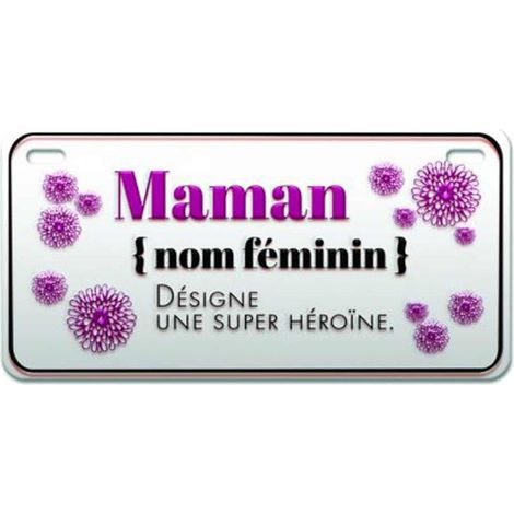 Magnet Maman Nom féminin... en Métal (1/2)