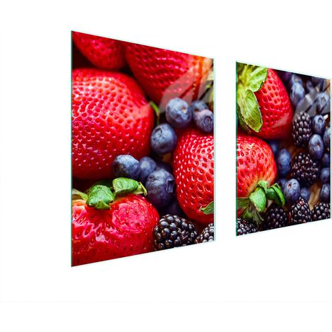 PLAQUE DE PROTECTION EN VERRE POUR POÊLE 85x52 FRAISES (1/5)