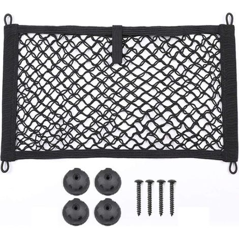 Filet de rangement latéral pour voiture - Élastique - Pour caravane, camping-car, camion, fourgonnette - Filet de rangement pour bagages 25 x 35 cm