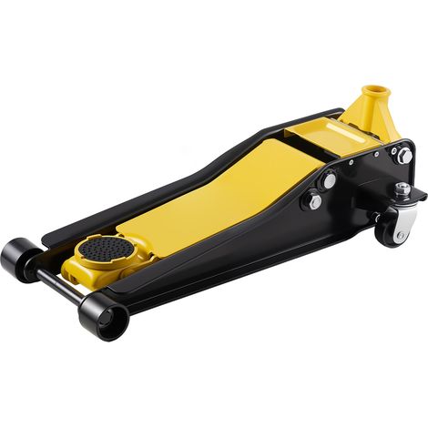 Mophorn Hydraulischer Rangierwagenheber 3T, Wagenheber mit 75-500 mm Hubhöhe, 95 mm Gummiauflage & Doppelzylinder, Stahlkonstruktion mit 360° Beweglichkeit für PKW, SUV und Werkstatt (1/5)