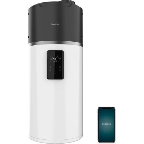 Cecotec Thermo avec Aerotermie de 80L, Chauffe-eau AeroThermal 80 Water Connected. Énergie Sostenible, Bas Consommation