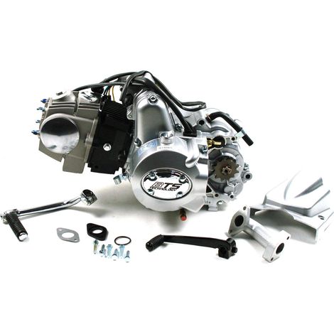 Motore BTS orizzontale 152FMH, 110cc 4T, cambio manuale a 4 marce, colore argento (senza olio)