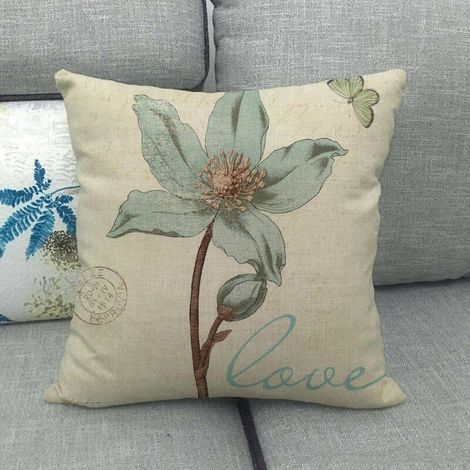 Cushion cover, filling cushion 45x45 cm - Retro A - high-quality linen