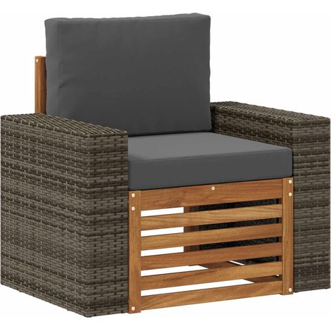 Maison Exclusive - Outdoor Mittelsofa Massivholz Akazie Natur (1/5)