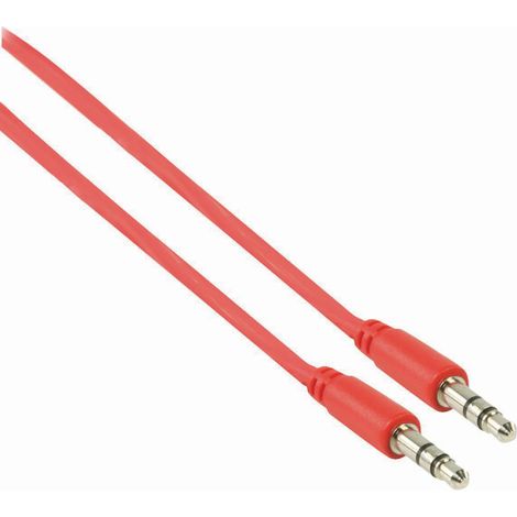 Câble audio stéréo Nedis CAGP22005RD10, connecteurs mâles 3,5 mm - mâles 3,5 mm, longueur 1 m, rouge
