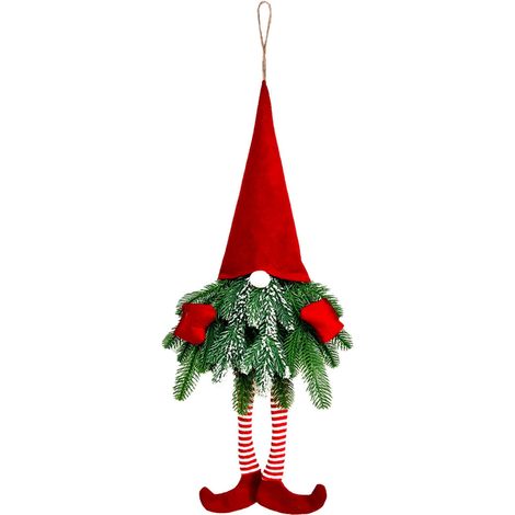 Guirlande De Noël - Avec Lumières Led Intégrées - Pour Intérieur Et Extérieur - Diamètre 70 Cm - Rouge - 1 Pièce (1/5)
