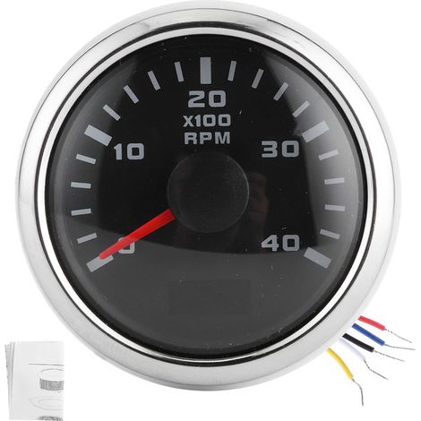 Tachymètre voiture – numérique 52mm – 4K tr/min – LCD – étanche – yacht / moto – remplacement (1/4)