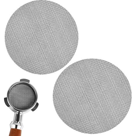 Maille De Filtre,2pcs Porte-Filtre à café,Tamis à Expresso 51 mm pour Le pobin à Espresso Portafilter,Plaque de Filtre à café Filtre de rondelle réutilisable (1,7 mm d'épaisseur,160 µm) (1/5)