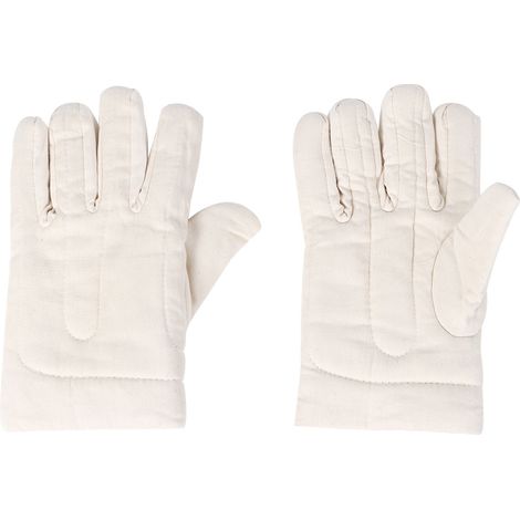 Une paire de gants de travail en toile épaisse double couche, résistants à l'usure, antidérapants, pour la sécurité et la protection au travail. (1/5)