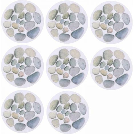 Non-Slip Bathtub Stickers Non-Slip Stickers Bathtub Shower Non-Slip Stickers Waterproof Stickers for Stairs Shower Room Fontainebleau 8 Pieces (1/4)