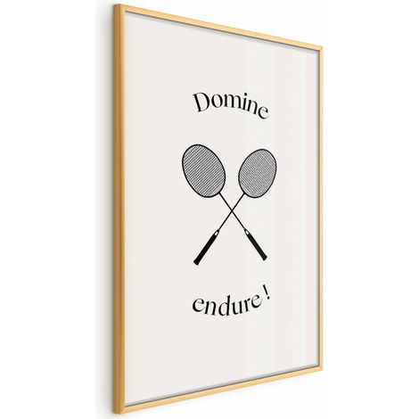 Poster – Sommerspiele – Badmintonschläger auf weißem Hintergrund (1/4)