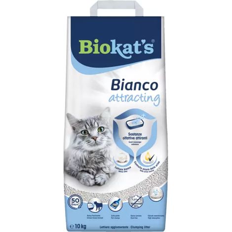 lettiera igienica per gatti biokat's "bianco attracting" 10 kg